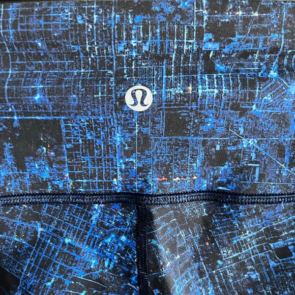 Lululemon Women's Train Time Leggings City Light Multi Black Size 2 - Picture 5 of 7